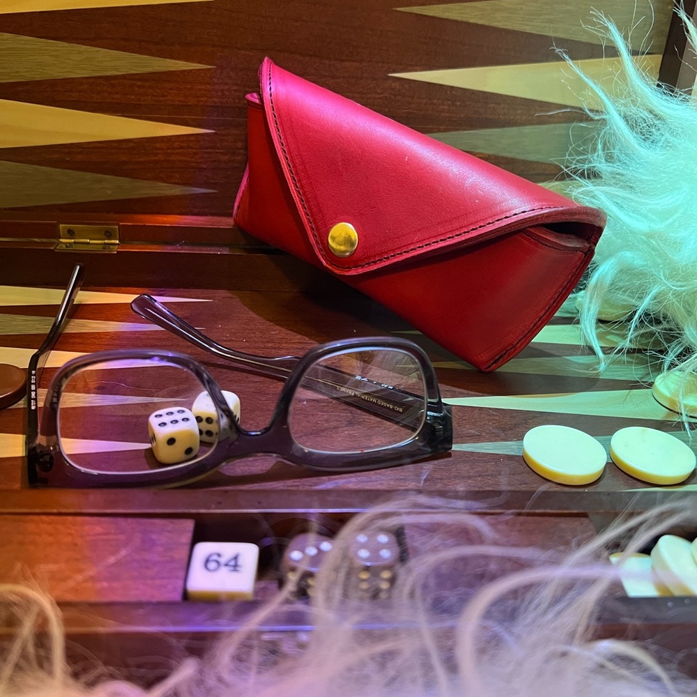 Handmade leather glasses case